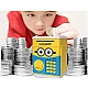 Pusculita interactiva pentru copii Minion cu functie ATM seif si cod pin Pusculita interactiva pentru copii Minion cu functie ATM seif si cod pin