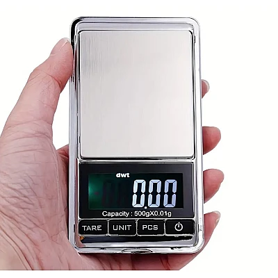 UB Mini cantar portabil pentru bijuterii cu ecran LCD AB J166 Gri