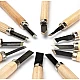Set 12 mini dalti sculptura lemn lut și ceară cu maner de lemn Set 12 mini dalti sculptura lemn lut și ceară cu maner de lemn