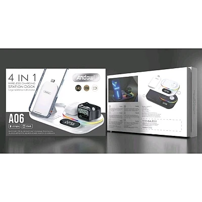 Incarcator Wireless 4 in 1 A06 cu Incarcare Rapida Incarcator Wireless 4 in 1 A06 cu Incarcare Rapida