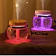 Umidificator de 400 ml si Iluminare LED RGB ZJ987 cu Lemn natural