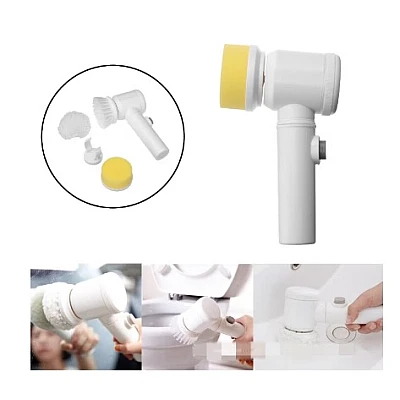 Perie electrica 5 in 1 pentru Curatenie Alba Perie electrica 5 in 1 pentru Curatenie Alba