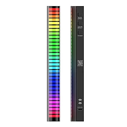 Bara RGB LED Lumini De Ritm EDAR Cu Activare Sonora Negru