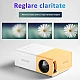 Video Proiector Mini Portabil LED 1080P Full HD Display Galben Alb Video Proiector Mini Portabil LED 1080P Full HD Display Galben Alb
