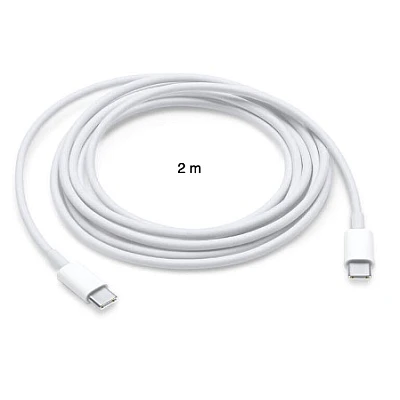 Cablu Cauciuc Alb 2m USB tip C - USB tip C