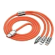 Cablu de incarcare rapida 3 in 1 S219 Portocaliu 120 W Cablu de incarcare rapida 3 in 1 S219 Portocaliu 120 W