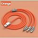Cablu de incarcare rapida 3 in 1 S219 Portocaliu 120 W Cablu de incarcare rapida 3 in 1 S219 Portocaliu 120 W