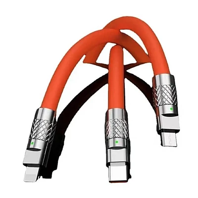 Cablu de incarcare rapida 3 in 1 S219 Portocaliu 120 W
