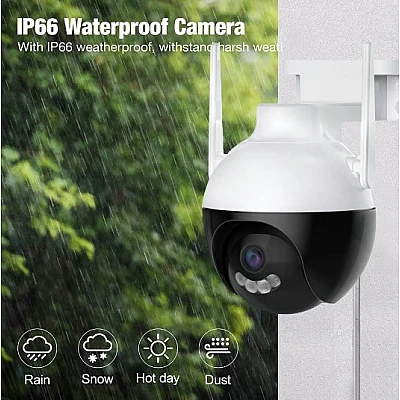 Camera inteligenta de Supraveghere cu Unghi Wide HD 4MP Rotunda Alba Camera inteligenta de Supraveghere cu Unghi Wide HD 4MP Rotunda Alba