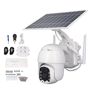 Camera de Supraveghere 4G cu Panou Solar PTZ Wifi 1080P Camera de Supraveghere 4G cu Panou Solar PTZ Wifi 1080P
