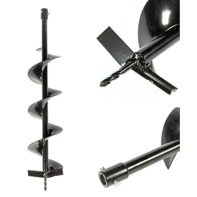 Burghiu pamant 150-800 mm Negru Burghiu pamant 150-800 mm Negru