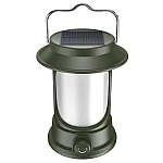 UB Lampa Solara Retro Camping LY17 Verde cu Maner Reincarcabila