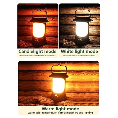 UB Lampa Solara Retro Camping LY17 Verde cu Maner Reincarcabila UB Lampa Solara Retro Camping LY17 Verde cu Maner Reincarcabila