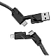 Cablu de Date USB C la C 4 in 1 cu Cablu Nailon Impletit Plan Cablu de Date USB C la C 4 in 1 cu Cablu Nailon Impletit Plan