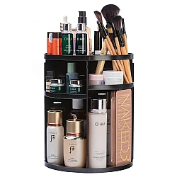 Organizator de Machiaj Circular 360 Grade Negru 