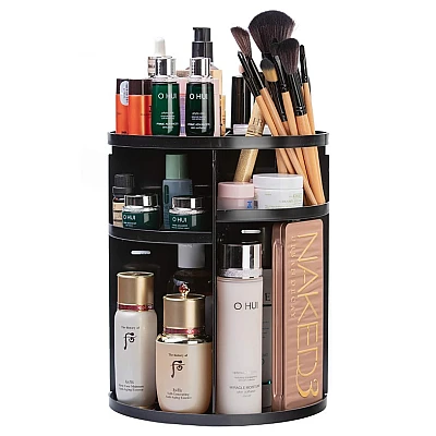Organizator de Machiaj Circular 360 Grade Negru Organizator de Machiaj Circular 360 Grade Negru