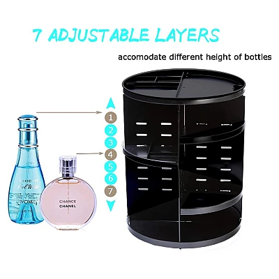 Organizator de Machiaj Circular 360 Grade Negru Organizator de Machiaj Circular 360 Grade Negru