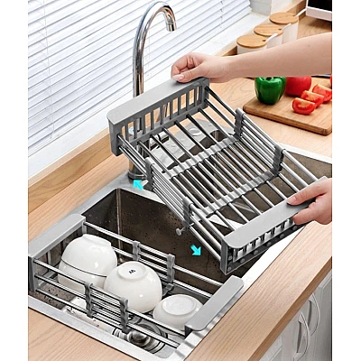 Vesela Multifunctionala Extensibila 30-44 x 21.5 x 9 cm Inox si Polipropilena Vesela Multifunctionala Extensibila 30-44 x 21.5 x 9 cm Inox si Polipropilena