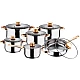 Set 6 Oale inox VL8013 grele din Otel inoxidabil cu Capac Set 6 Oale inox VL8013 grele din Otel inoxidabil cu Capac