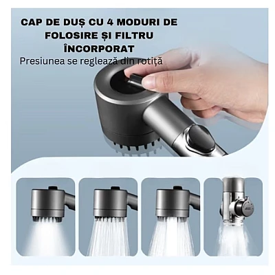 Cap de dus de mana de inalta presiune si elice Turbo Vortex LY Cap de dus de mana de inalta presiune si elice Turbo Vortex LY