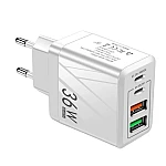Adaptor Alimentare ALB 2 USB + 2 USB C 36W Incarcator Rapid si Cablu Iphone