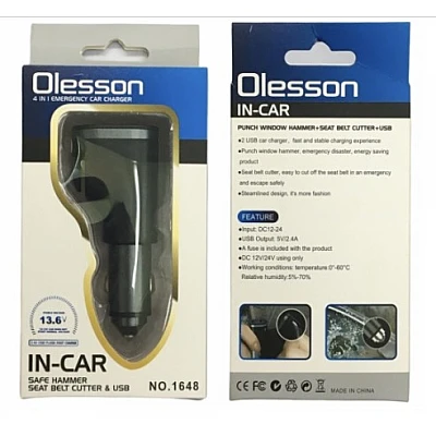 Incarcator Auto Olesson 1648 USB-A NEGRU Incarcator Auto Olesson 1648 USB-A NEGRU