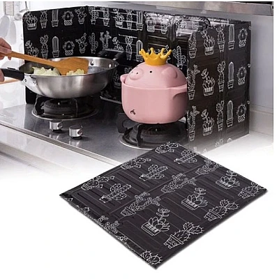 Set 2 x Protectie aragaz pentru gatit antistropire model Cactus Negru Set 2 x Protectie aragaz pentru gatit antistropire model Cactus Negru