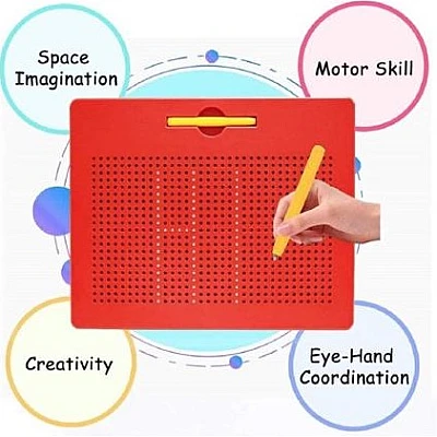Plansa de desen pentru copii cu 360 bilute magnetice Plansa de desen pentru copii cu 360 bilute magnetice