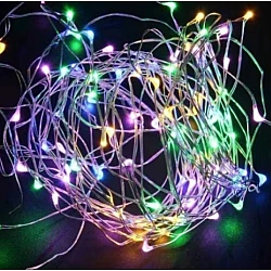 UB Instalatie Craciun Liniara 10 m cu Baterii Multicolor 100 LED fir Cupru