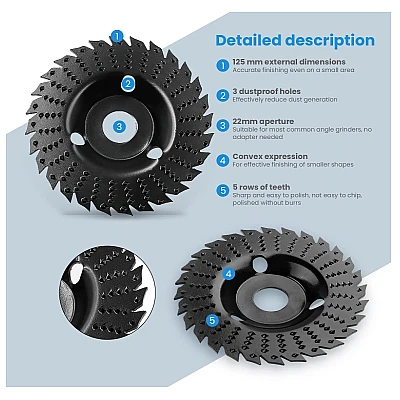 Disc de slefuit plat pentru lemn 125 mm Disc de slefuit plat pentru lemn 125 mm