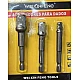 Set 3 adaptor priza Burghie cu tija 1/4" hexagonala 1/4-3/8-1/2'' Set 3 adaptor priza Burghie cu tija 1/4" hexagonala 1/4-3/8-1/2''