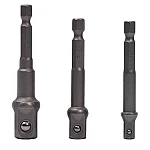 Set 3 adaptor priza Burghie cu tija 1/4" hexagonala 1/4-3/8-1/2''
