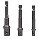 Set 3 adaptor priza Burghie cu tija 1/4" hexagonala 1/4-3/8-1/2''