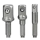Set 3 adaptor priza Burghie cu tija 1/4" hexagonala 1/4-3/8-1/2'' Set 3 adaptor priza Burghie cu tija 1/4" hexagonala 1/4-3/8-1/2''