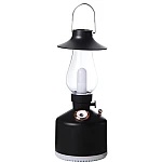 Mini umidificator NEGRU cu lampa vintage si schimbare de culoare 