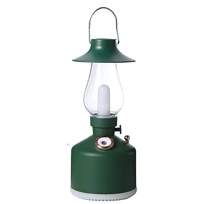 Mini umidificator VERDE cu lampa vintage si schimbare de culoare Mini umidificator VERDE cu lampa vintage si schimbare de culoare