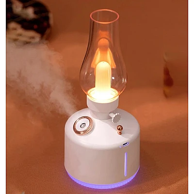 Mini umidificator ALB cu lampa fara capac si schimbare de culoare Mini umidificator ALB cu lampa fara capac si schimbare de culoare