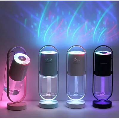 Mini umidificator 200 ml creativ cu LED si proiectie rotativa 360 Mini umidificator 200 ml creativ cu LED si proiectie rotativa 360