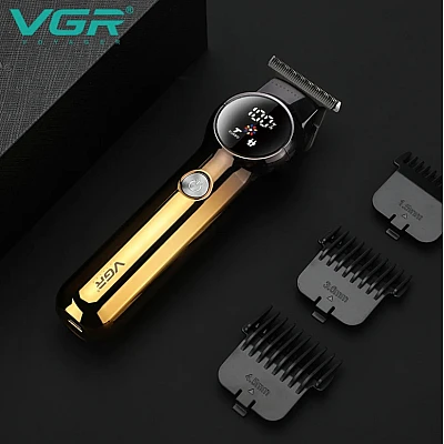 Masina de Tuns Pro VGR V-989 fara Fir Auriu cu Negru Masina de Tuns Pro VGR V-989 fara Fir Auriu cu Negru