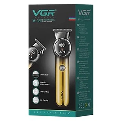 Masina de Tuns Pro VGR V-989 fara Fir Auriu cu Negru Masina de Tuns Pro VGR V-989 fara Fir Auriu cu Negru