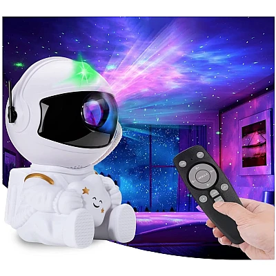 Mini Proiector Astronaut cu Lumina de Noapte si Difuzor Mini Proiector Astronaut cu Lumina de Noapte si Difuzor