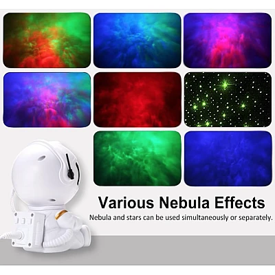 Mini Proiector Astronaut cu Lumina de Noapte si Difuzor Mini Proiector Astronaut cu Lumina de Noapte si Difuzor