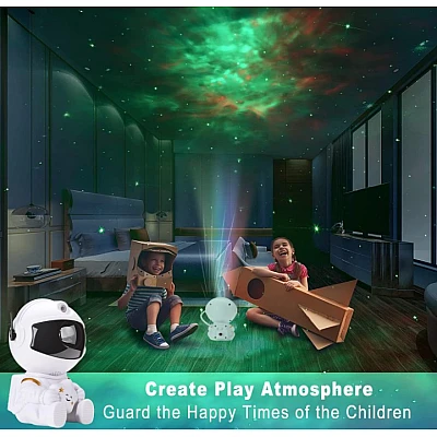 Mini Proiector Astronaut cu Lumina de Noapte si Difuzor Mini Proiector Astronaut cu Lumina de Noapte si Difuzor