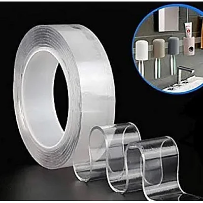 Set 3 Banda Ivy Grip 2 CM x 300 CM din SILICON transparent dublu adeziva incolora JK Set 3 Banda Ivy Grip 2 CM x 300 CM din SILICON transparent dublu adeziva incolora JK