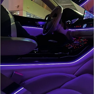 Kit Lumini Ambientale interior auto 18 in 1 RGB cu Aplicatie Kit Lumini Ambientale interior auto 18 in 1 RGB cu Aplicatie