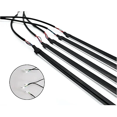 Kit Lumini Ambientale interior auto 6 in 1 RGB cu Aplicatie Kit Lumini Ambientale interior auto 6 in 1 RGB cu Aplicatie