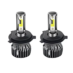 Set 2 becuri auto COB H4, 100W, lumina alb-rece, 12000 lumeni