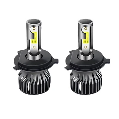 Set 2 becuri auto COB H4, 100W, lumina alb-rece, 12000 lumeni Set 2 becuri auto COB H4, 100W, lumina alb-rece, 12000 lumeni