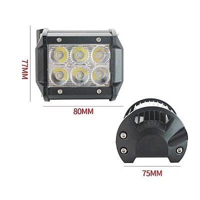 Proiector LED Auto Off Road 6 LED-uri 18W Dreptunghiular Proiector LED Auto Off Road 6 LED-uri 18W Dreptunghiular