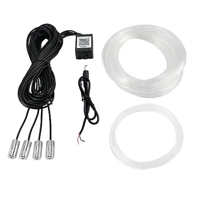 Lumina ambientala LED RGB fibra, Suport pentru aplicatii, 4 in 1, 6 metri Lumina ambientala LED RGB fibra, Suport pentru aplicatii, 4 in 1, 6 metri